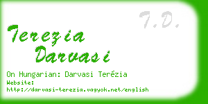 terezia darvasi business card